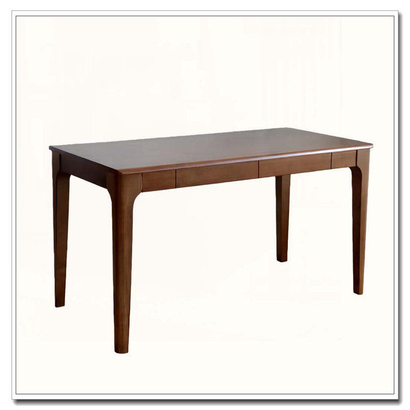 Bureau en bois massif avec tiroirs, Noyer
