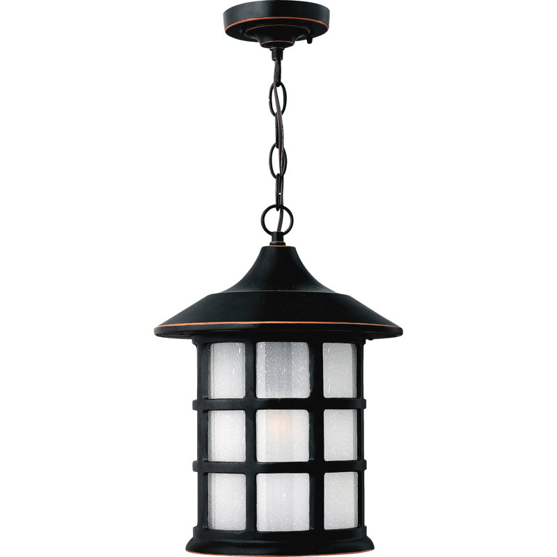 Freeport 1-Light Outdoor Hanging Lantern, Oil Rubbed Bronze, Incandescent