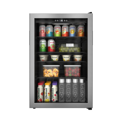 20 in. 4.5 cu. ft. Glass-Door Beverage Refrigerator Merchandiser with a 120-Can Capacity and Stainless-Steel Trim (KM-BR45SS)