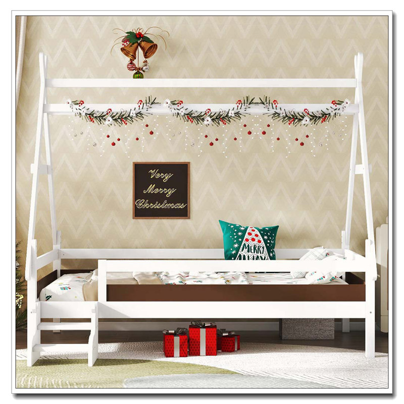 Lit plateforme simple avec escalier, Simple