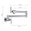 Robinet de cuisine pliant pour robinet de cuisine, mural, pivotant à 360 °, laiton, alimentation en eau à deux poignées, robinet de cuisine à fixation, rotation, poignées, corrosion, finition, fabrication en laiton,-606280005