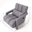 Chaise d'appoint moderne rembourrée, tissu en lin confortable avec coussin, lin