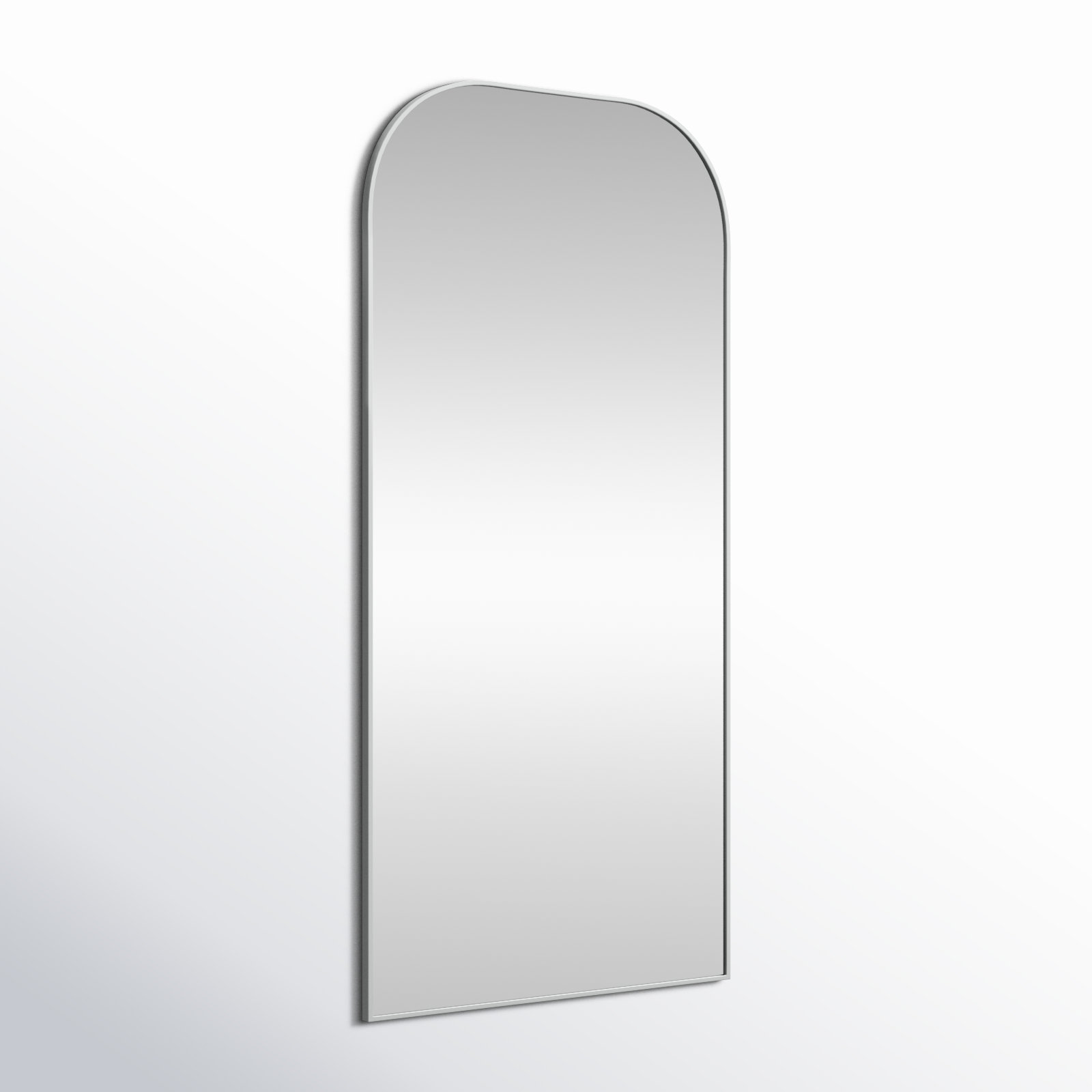 Sabine Metal Wide Arch Wall Mirror, 72" x 35", Silver