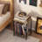 Rustic Brown Record Player Stand, 2-Tier End Table, Versatile Storage For Living Room And Bedroom