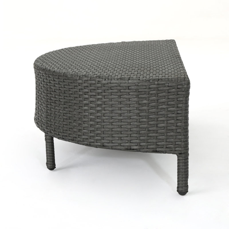 Ensemble de conversation modulaire en rotin 5 pièces avec coussins Trafford