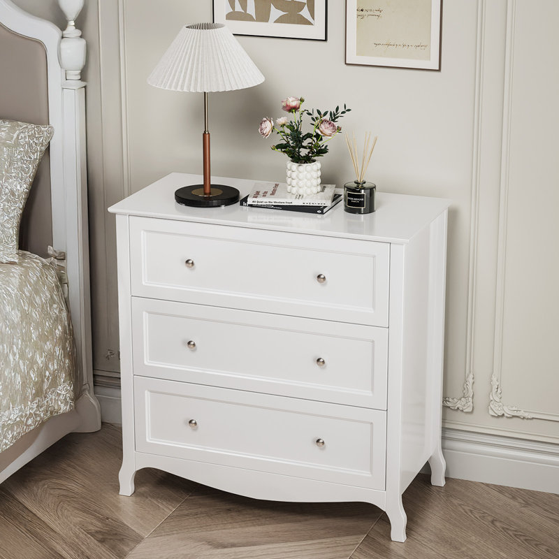 White 3 Drawer Chest