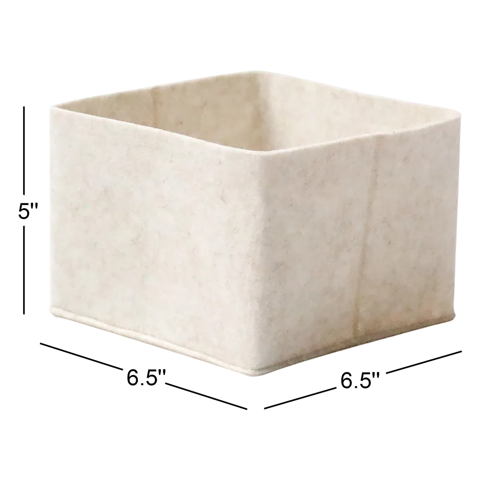 Flex Felt Wool Storage Bin, Beige