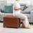 24" Faux Leather Storage Ottoman-1759431302