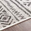 Black Modern Outdoor Rug, Geometric Stain Resistant Easy to Clean Rug For Patio, Balcony, Decks & Garden-130X180