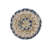 Jute / Sisal Agate Ceramic Jute Leather Crystal Circle Round 6 Piece Coaster Set