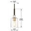 Luminaire suspendu cylindrique à 1 lumière Friedman-22494502-71740833