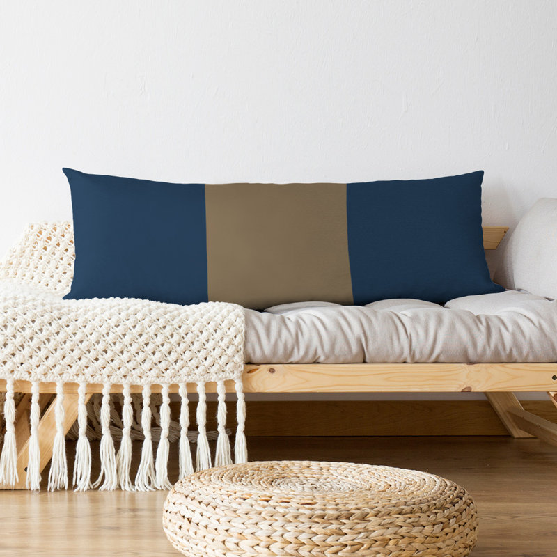Polyester Medium Pillow, Achilles Football, DarkGoldenRod/Mid Night Blue