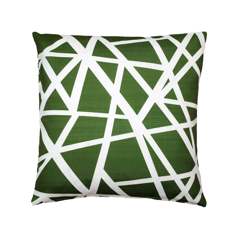Bird's Nest Indoor/Outdoor Throw Pillow, Green