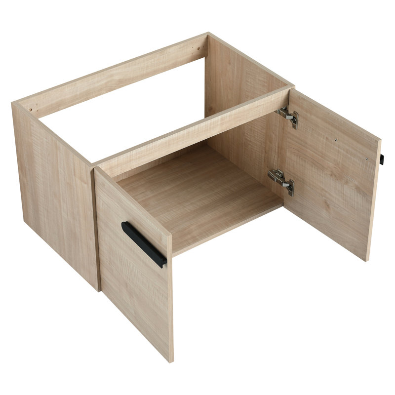 Armoire de salle de bain moderne avec lavabo 30 po - Contreplaqué à fermeture en douceur pour portes de salle de bain