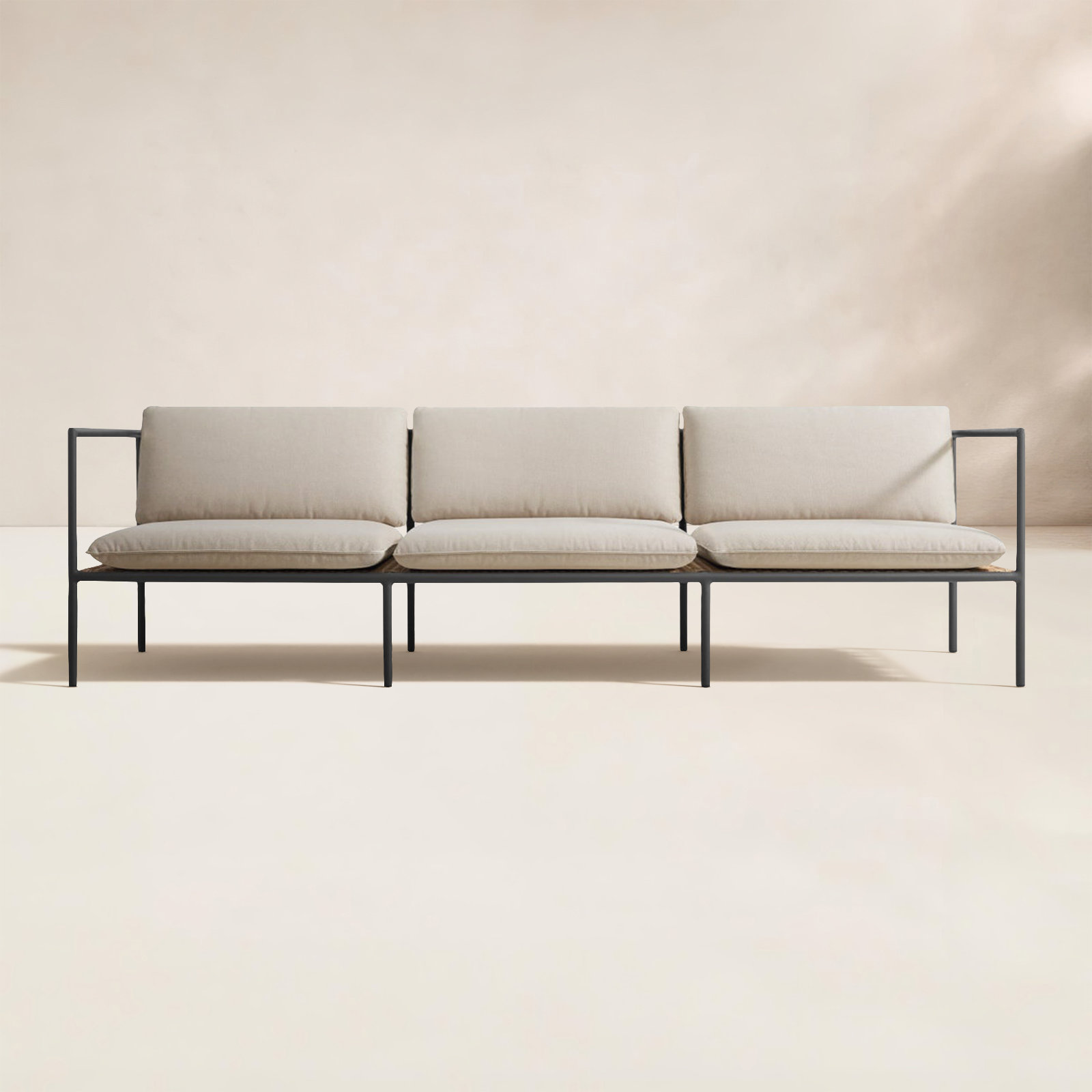 Dog Days 93" Sunbrella® Patio Sofa, Sunbrella Linen, Charcoal