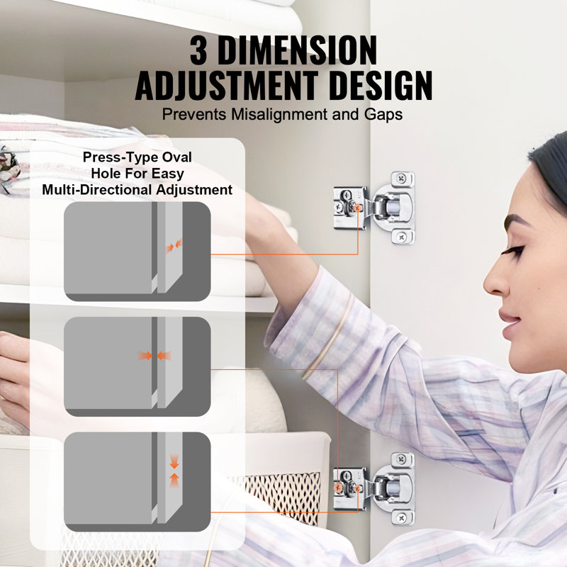 Cabinet Door Hinges Partial Overlay Soft Close for Framed Type, 20