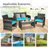Akshath 4pcs Patio Rattan Furniture Conversation Set With Glass Table Top And Cushions-1786407409