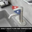 Robinet de salle de bain monocorps à poignée simple avec plaque de pont-107439098