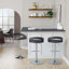 Ensemble de tabourets de bar réglables contemporains avec base pivotante en chrome-755302680