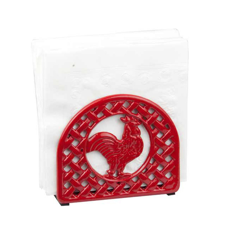 Iron Napkin Holder, Red