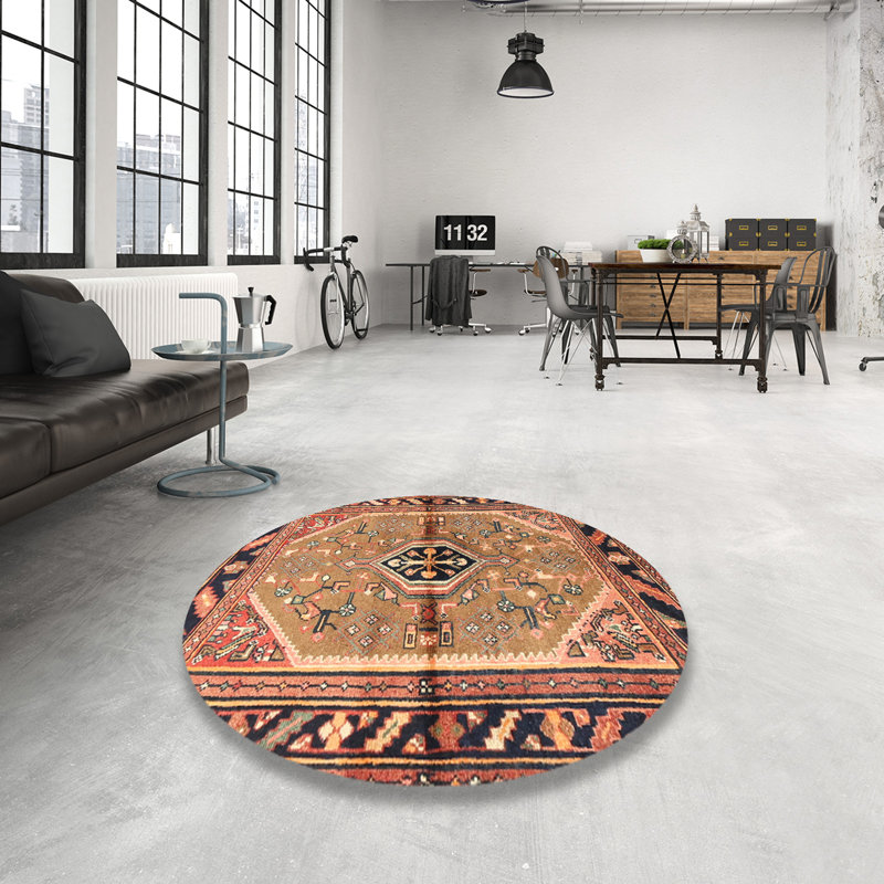 Southwestern Indoor Rug, Round 7'