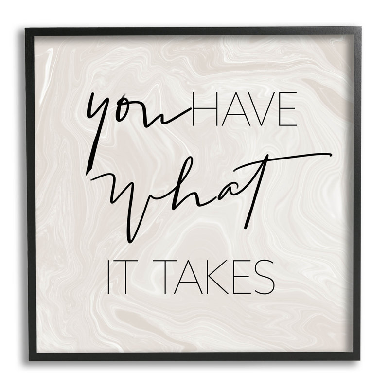 "What It Takes", Giclée encadrée noir minuit, H 24 po x l 24 po x P 1,5 po