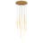 Modern 18-Light Gold LED Chandelier, Large Spiral Staircase Pendant Light with Adjustable Height