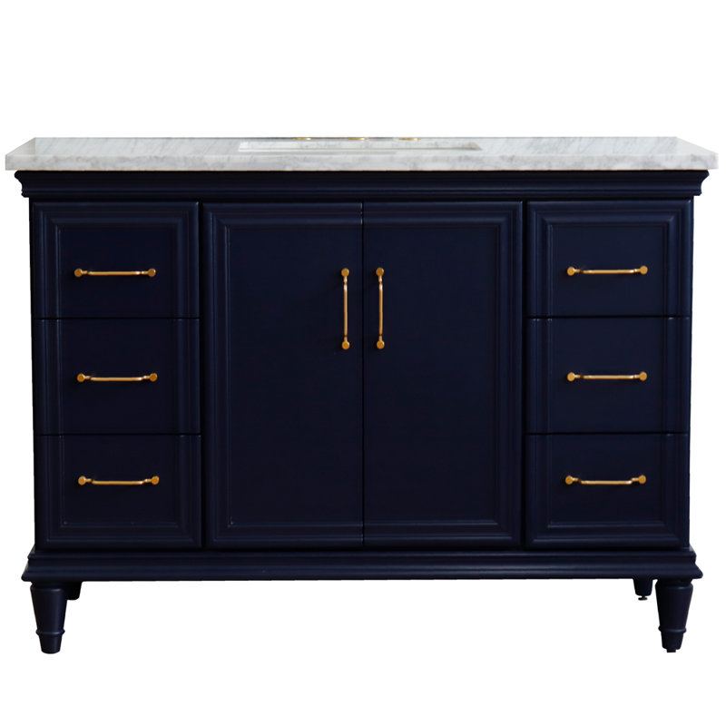 Meuble-lavabo simple l 49 po Metaza, Bleu