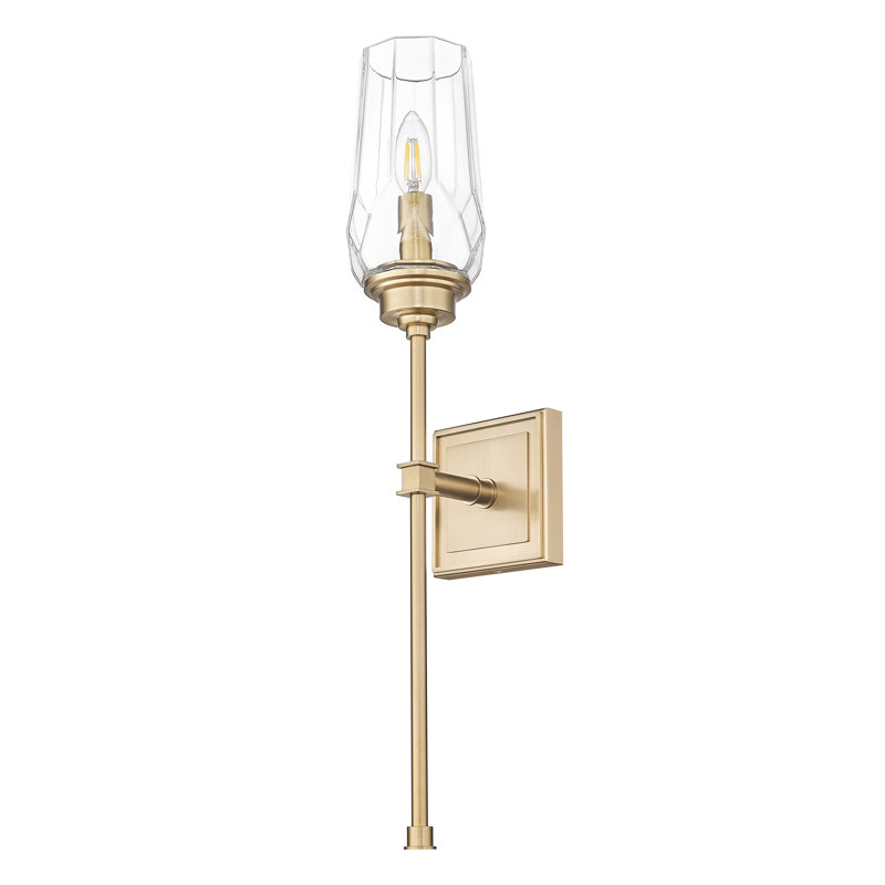 Applique murale moderne 1 lumière 25,25 pouces or, Or moderne