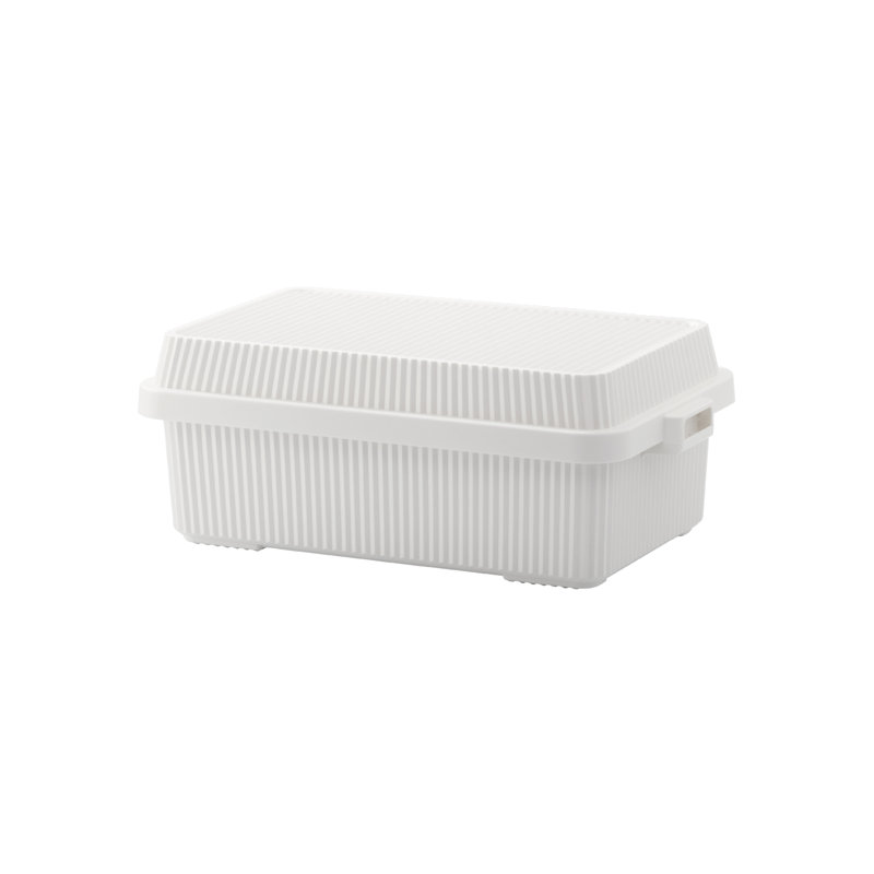 Boîte de rangement en plastique Like-it, H 10,55 po x l 16,61 po x P 27,83 po, Blanc