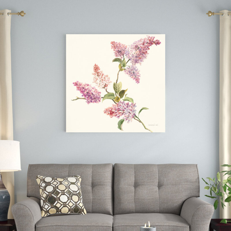 Lilas par Danhui Nai - reproduction d'art sur toile tendue, H 36 po x l 36 po