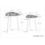 Tables gigognes 3 pieds Alsafi