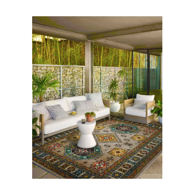 Tapis traditionnel tissé à motif de losanges et tapis lavable