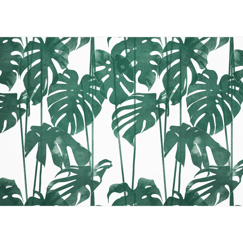 Tropical Leaf Peel & Stick Floral Border, 96" L x 120" W