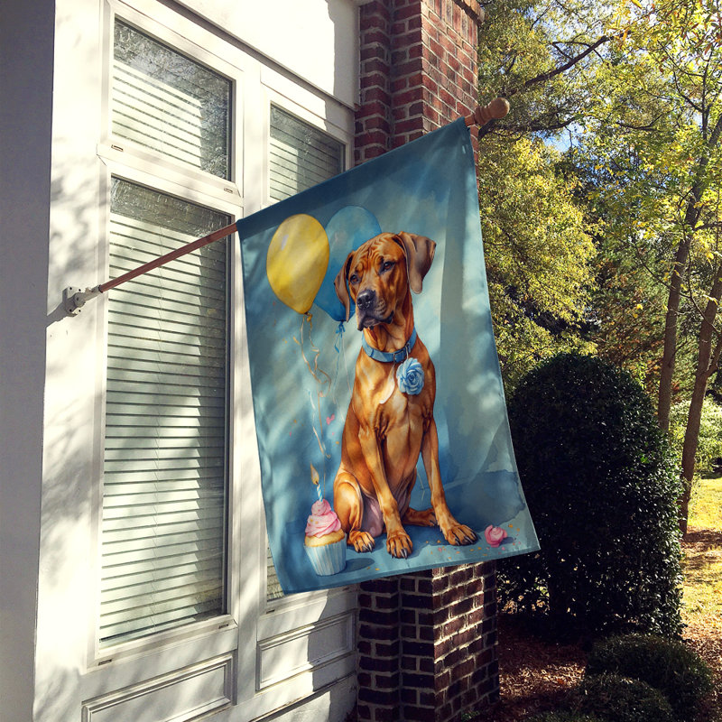 Drapeau «Happy Birthday House», Chien de Rhodésie à crête dorsale