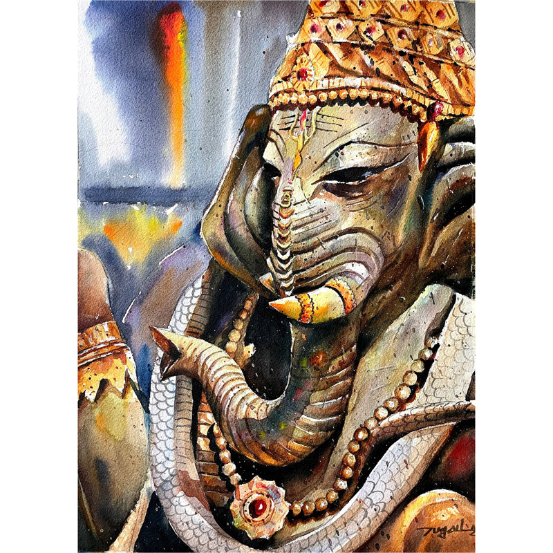 Ganesha | Aquarelle de Jugal Sarkar | Couleur de l'eau