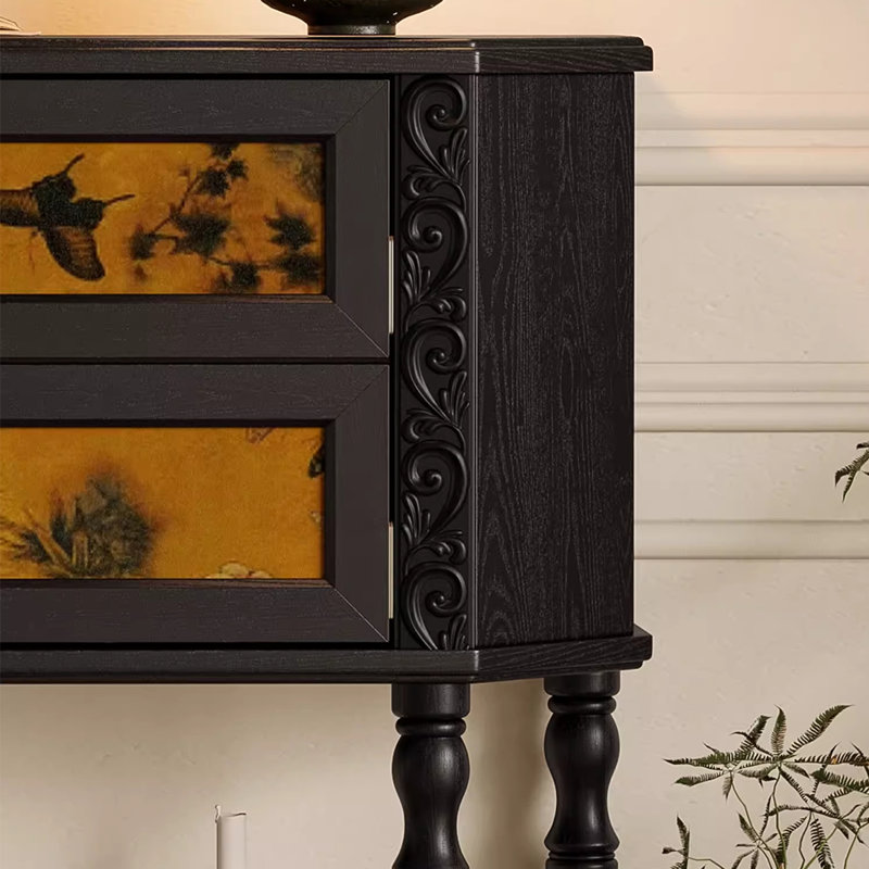 French simple living room accent cabinet.