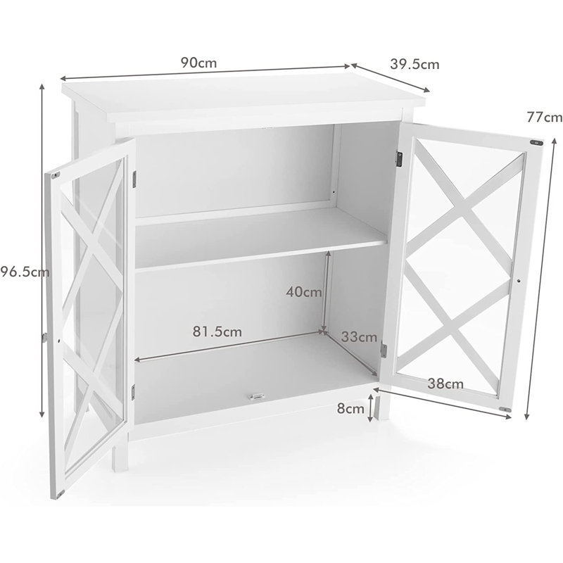 90 cm W Chest of 5 Drawers