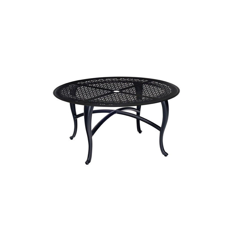 Complete Table Outdoor Round Coffee Table, Textured Black