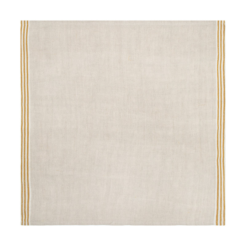 Alsace Square Napkin, Natural/Mustard
