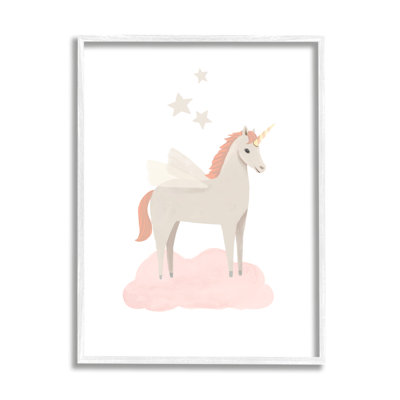 Licorne sur nuage rose, estampe numérique de Diane Neukirch