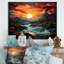 Wein Coastals Sunset Majestic Mountain River I - impression-1269383488-1269383511