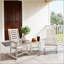 Ensemble de chaises berçantes d'extérieur 2 pièces en PEHD résistant aux intempéries, mouvement berçant en douceur et conception confortable pour la détente-686672984