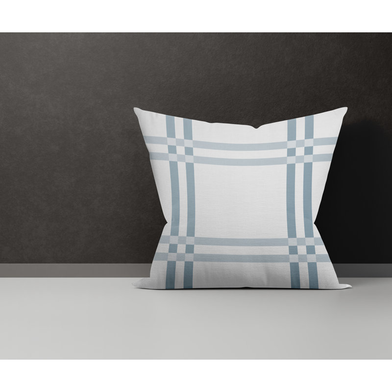  Housse et insert de coussin en coton Thea, L 19 po x H 19 po, Bleu