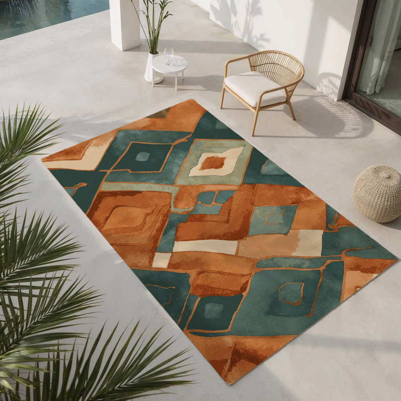 Verdant Voyage Indoor And Outdoor Area Rug, Rectangle 8' x 10'