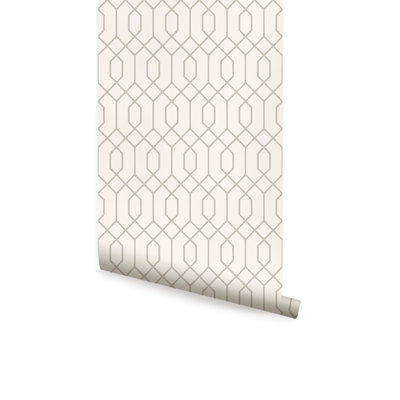Sebastiao Geometric 18' L x 24" W Peel and Stick Wallpaper Panel