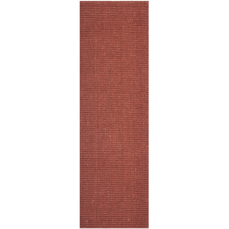 Jakwan Handmade Flatweave Jute Rust Area Rug