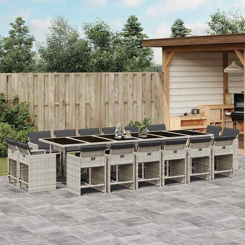 Patio Dining Set Table,, Grey, Light Grey
