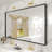 Amara Tempered Glass and Aluminum Alloy Framed French Cleat Mounted Wall Mirror-969131617