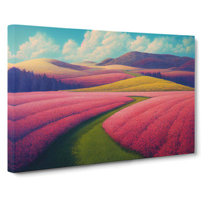 Pretty Spring Meadow Landscape Vol.4 - Wrapped Canvas
